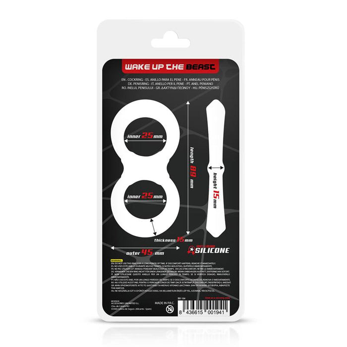 Anillo Pene Y Testículos Silicona Líquida 25 Mm