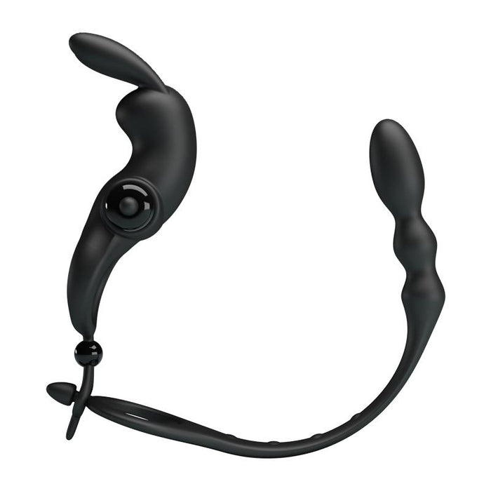 Anillo Vibrador Con Cadena Anal Desmontable