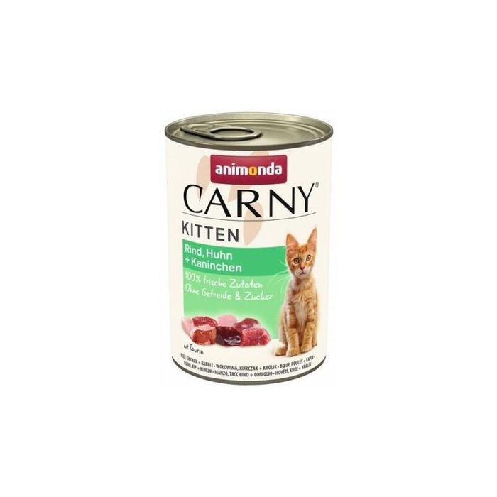 Animonda Carny Kitten Beef, Chicken, Rabbit - Comida Húmeda Para Gatos - 400 G
