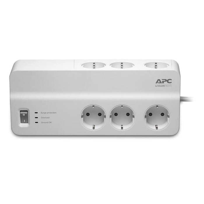 Apc Limitador De Tension 6 Salidas Ac 230 V 2 M Blanco Pm6-Gr