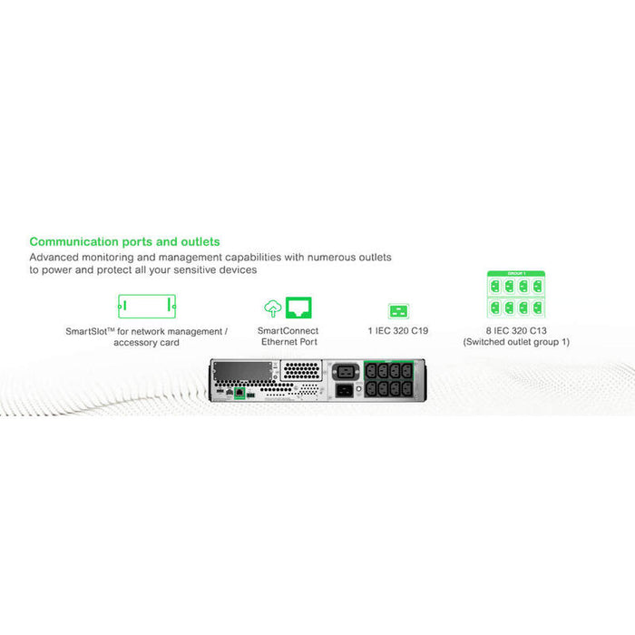 Apc Smart-Ups (Montaje En Bastidor 3000 Va Rs-232 Usb Conectores De Salida 9 2u Con Apc Smartconnect
