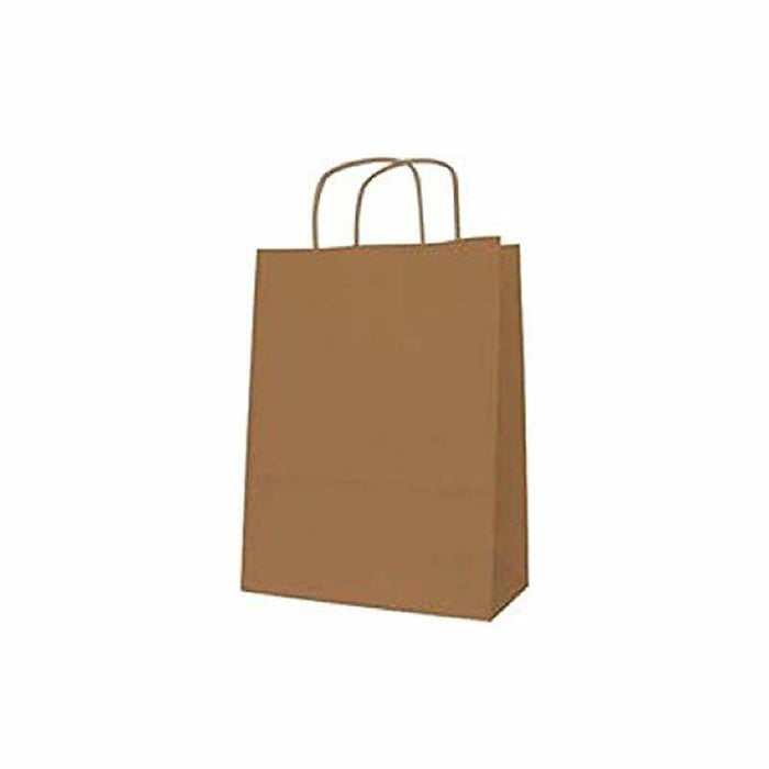 Apli Bolsa Con Asas Papel Kraft 18x8x21cm Marrón -50u-