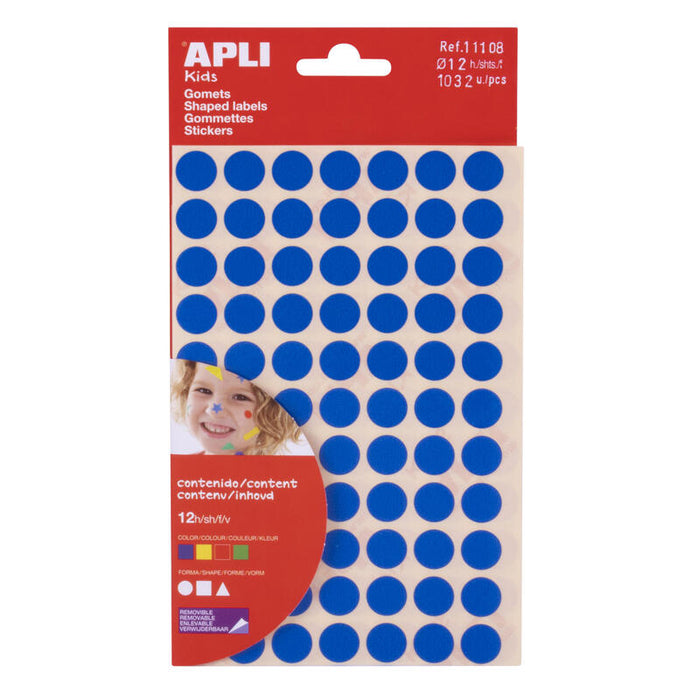 Apli Bolsa De 1.032 Gomets Adhesivo Permanente - Libres De Disolventes - Papeles Ecf - Materiales 100% Reciclables -