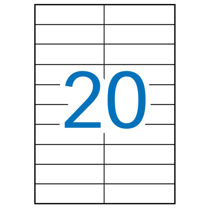 Apli Etiquetas A5 Blancas 21.0 X 74.6mm 15 Hojas