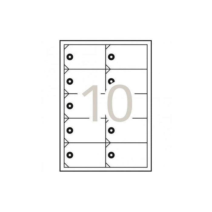 Apli Etiquetas Colgantes C/Arandela 98x57mm Inkjet/Láser 10 X 10h Blanco