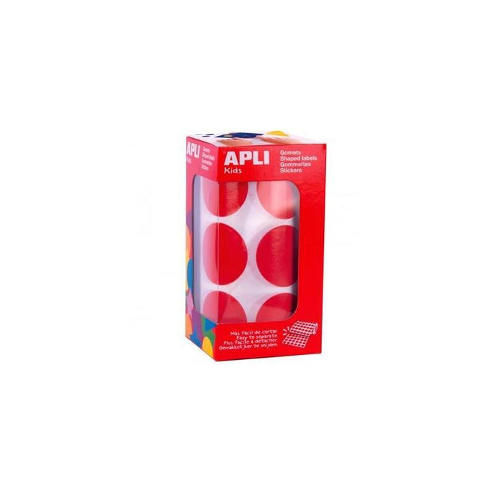 Apli Gomets Redondos 33mm Rollo Rojo