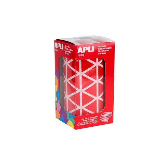 Apli Gomets Triangulares 20mm Rollo Rojo -Rollo 2832 Unidades-