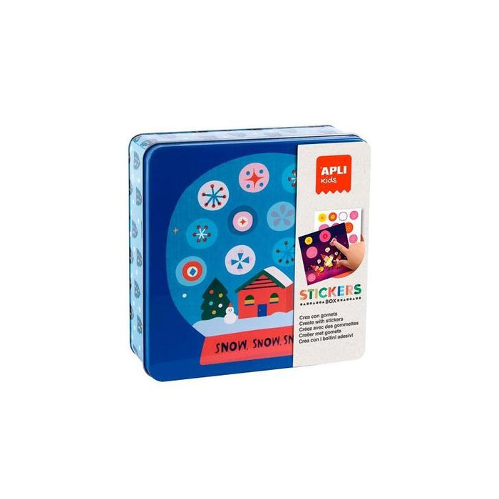 Apli Juego De Gomets Navidad Caja Metálica +3 Años