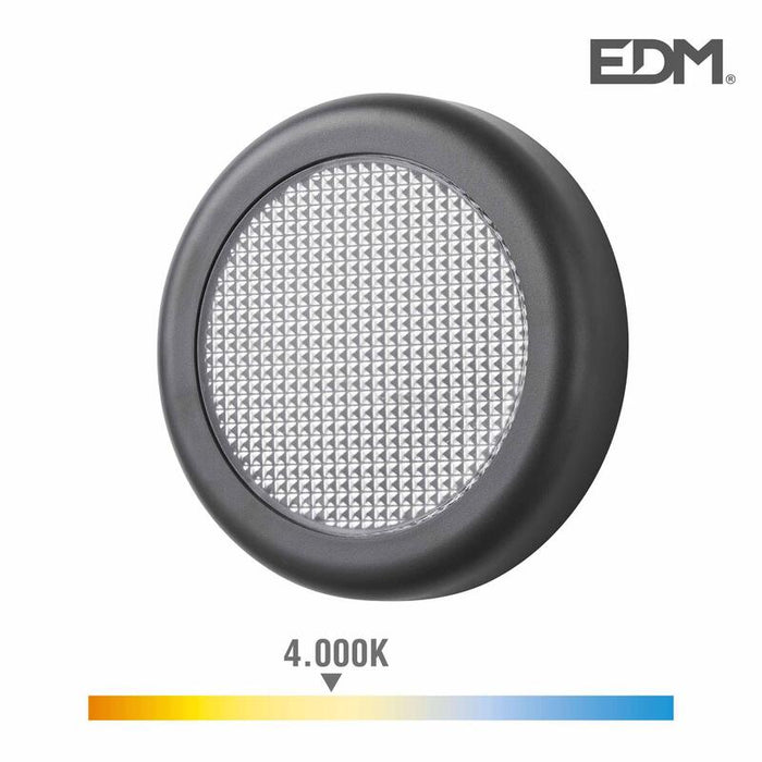 Aplique Led 6w 450lm 4000k Luz Dia Ip65 Ø14x2,8cm Redondo Edm