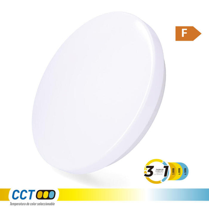 Aplique Led Circular De Superficie 12 W 3cct 1160 Lm Ø26 X 6,2 Cm
