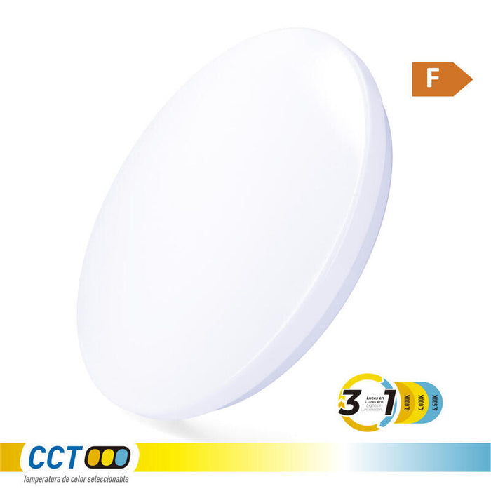 Aplique Led Circular De Superficie 24 W 3cct 2490 Lm Ø38 X 6,6 Cm