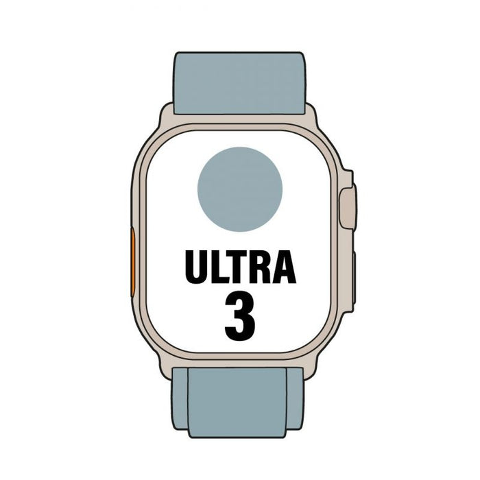 Apple Watch Ultra 3 Gps Cellular 49mm Caja De Titanio Natural Correa Loop Alpine Azul Claro S