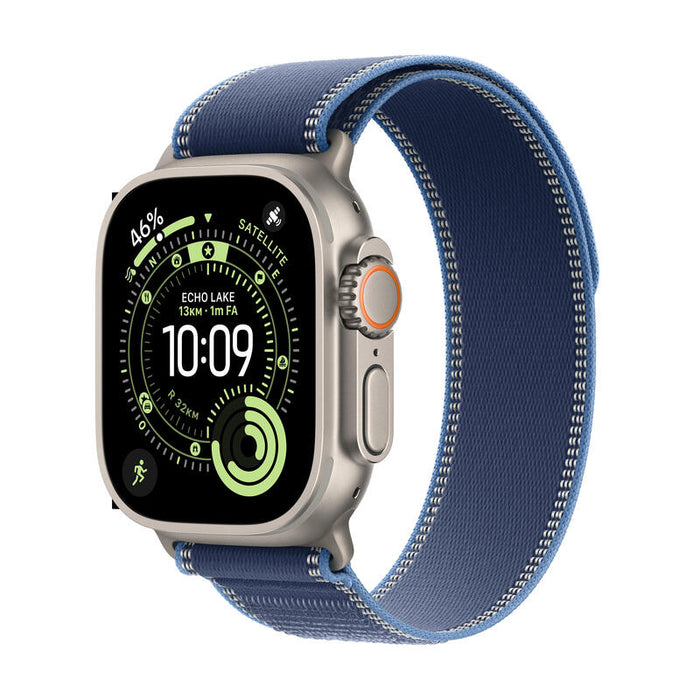 Apple Watch Ultra 3 Gps Cellular 49mm Caja De Titanio Natural Correa Loop Trail Azul Azul Brillante M L