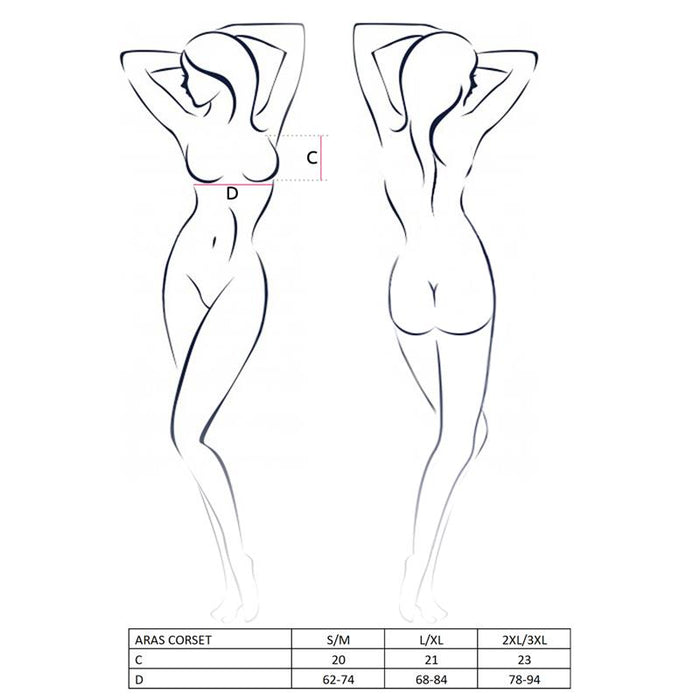 Aras Corset Negro Talla (Interno):S/M
