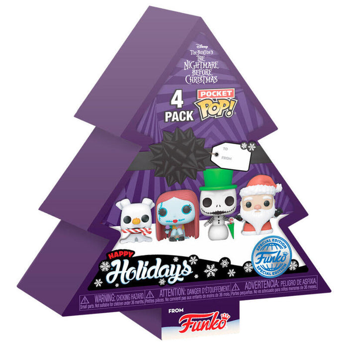 Arbol Con 4 Figuras Pocket Pop Disney Pesadilla Antes De Navidad Holiday Exclusive