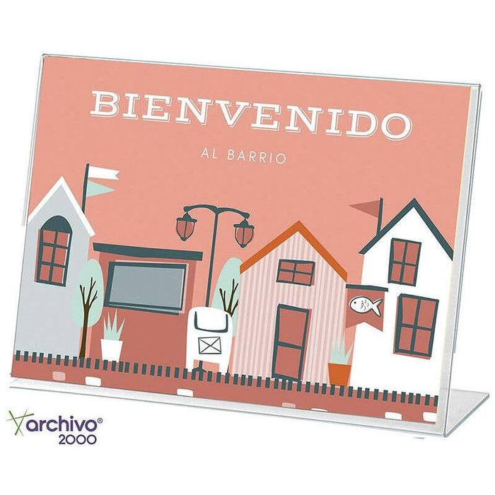 Archivo 2000 Expositor Sobremesa En Forma De L Din A4 Horizontal 65x300x215 Mm