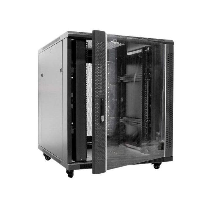 Armario De Suelo Rack 19'' 18u 800x800 Puerta De Cristal 19''/18u/ Puerta Cristal/ 800 X 800 X 977mm
