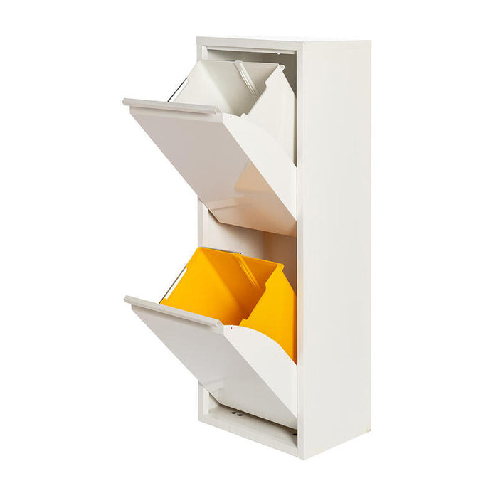 Armario Metalico Reciclaje 2 Cajones Blanco 92x35x25cm