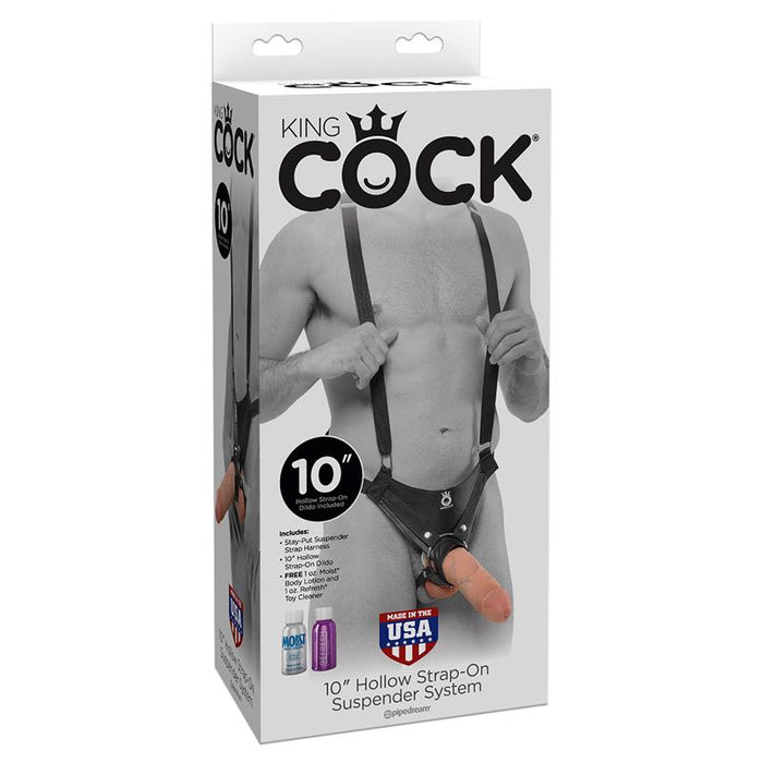 King Cock - Strap-On Con Dildo Hueco 25.5 Cm Y Tirantes Color Carne
