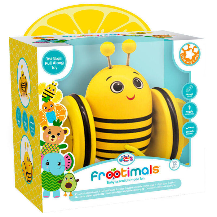 Arrastrador Primeros Pasos Madera Bizzy Lemonbee Frootimals