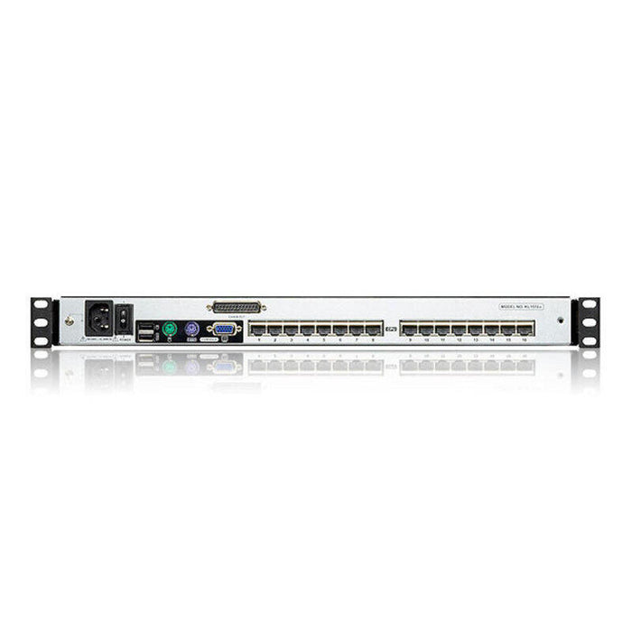 Aten 16-Port 17" Lcd Cat5e/6 Kvm Switch (Dual Rail) Conmutador Kvm De 16 Puertos Con Pantalla Lcd De 17 Pulgadas Para Cables De Cat. 5e/6 (Dos Módulos Retráctiles)