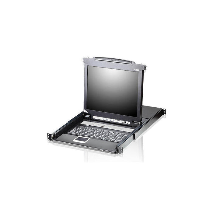 Aten Kvm 8 Port Lcd Led 17'' + Keyboard + Touchpad Usb-Ps/2