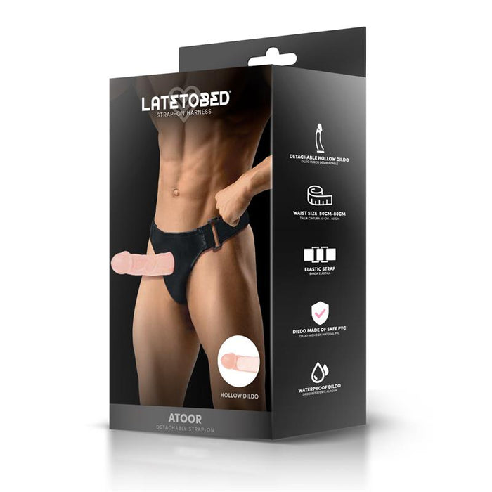 Atoor Arnés Con Dildo Hueco Desmontable, Vibración Y Control Remoto