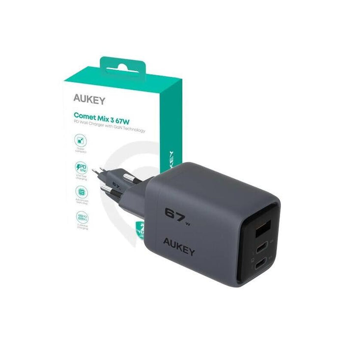 Aukey Pa-C3 Wall Charger 67w Gray
