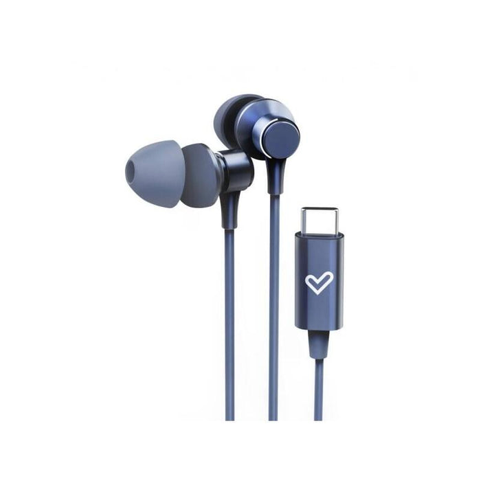 Auricular Intrauditivo Energy Sistem Metallized Usb-C Control Remoto Aluminio Azul Con Mic