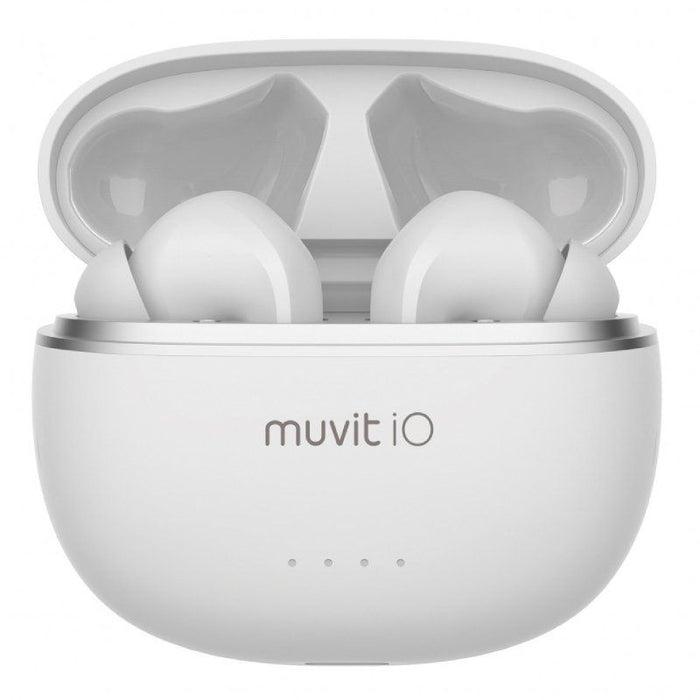 Auriculares Bluetooth Muvit Io Smart True Wireless Con Estuche De Carga Autonomía 10h Blancos