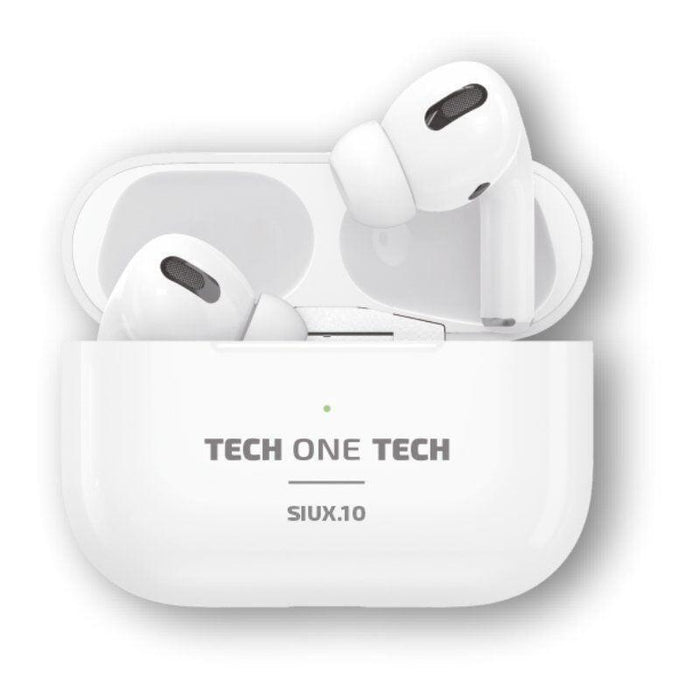 Auriculares Bluetooth Tech One Tech Siux.10 Tec1410 Con Estuche De Carga Autonomía 5h Blancos
