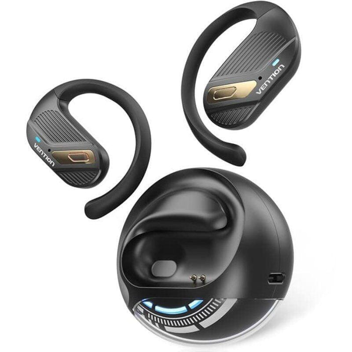 Auriculares Deportivos Bluetooth Vention Open Ear Openbeat O12 Nbub0 Con Estuche De Carga Negros
