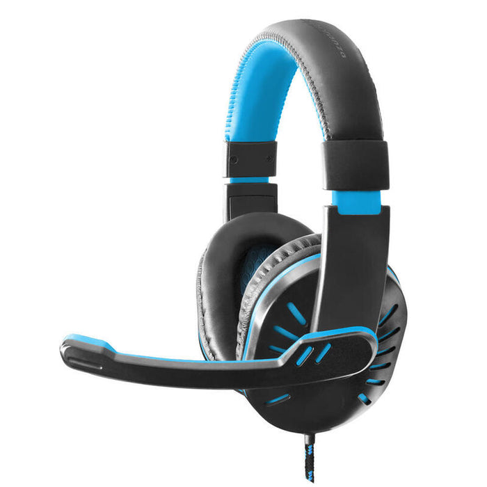 Auriculares Esperanza Con Microfono Para Gamers Crow Azul Egh330b