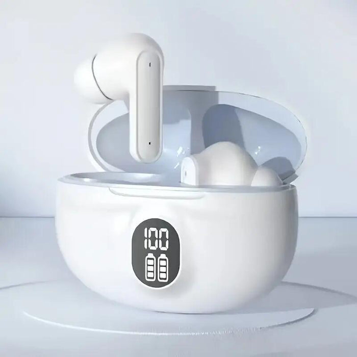 Auriculares Inalambricos Con Pantalla Led,Tactil Y Cancelacion Blancos