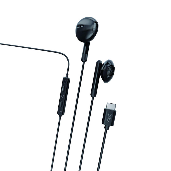 Auriculares Myway Estéreo Tipo C Con Micrófono Negro