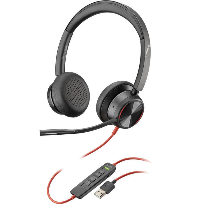 Auriculares Plantronics Blackwire 8225 Bin. Usba Binaurales Usb Auriculares Mit Active Noise Cancelling