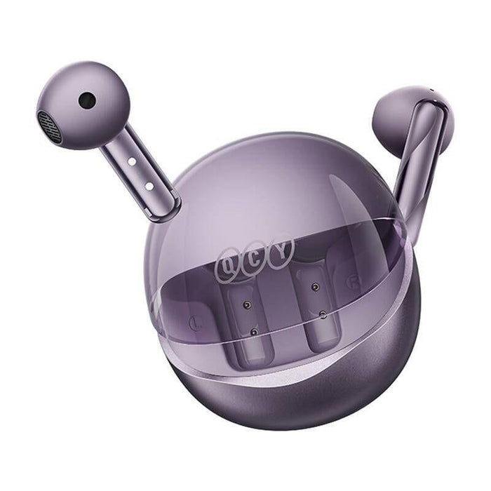 Auriculares Qcy Ailybuds Clear T32 Púrpura Bluetooth