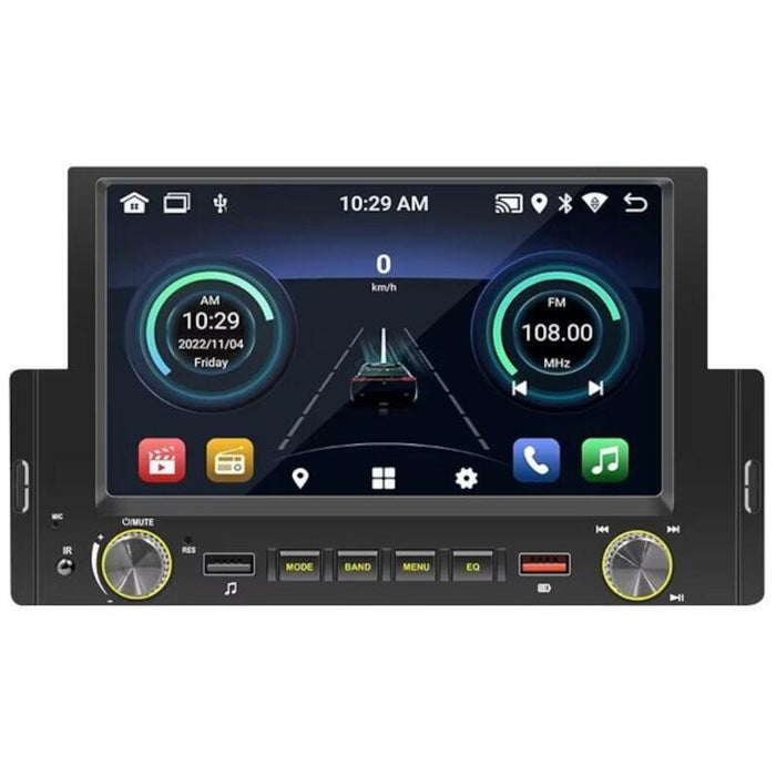Autorradio 1 Din Swm 170-J 2gb/64gb Gps Carplay/Android Auto Negro