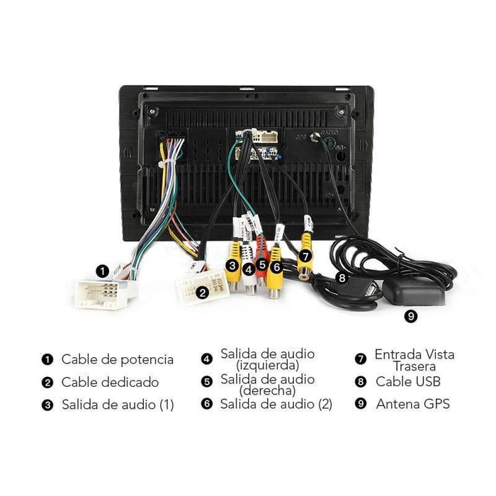 Autoradio 2 Din Cl-901a 9" Android 8.1 1gb 32gb Bluetooth  Wi-Fi Gps