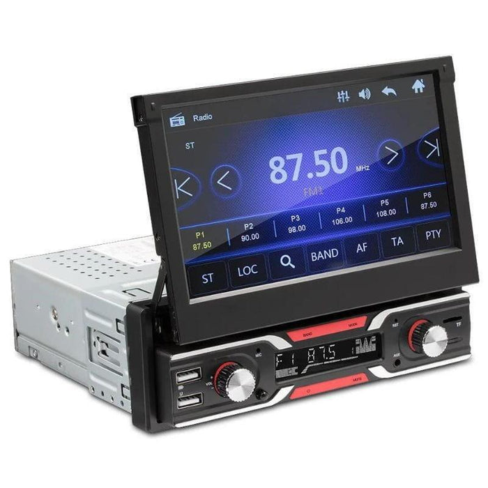 Autorradio 1 Din  Swm 9603s Pantalla Retráctil Bluetooth/Usb Negro