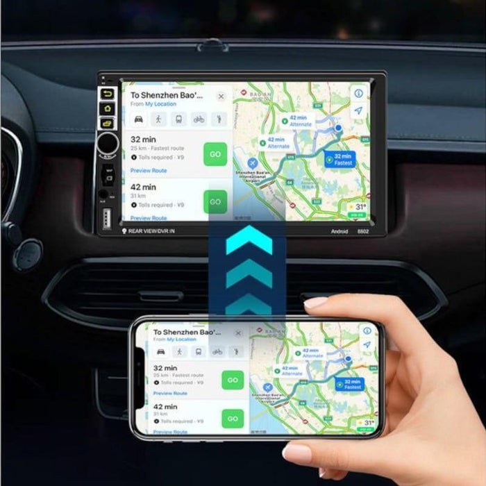 Autorradio 2 Din S-8802c 2gb/32gb Gps Mirrorlink Wifi Negro