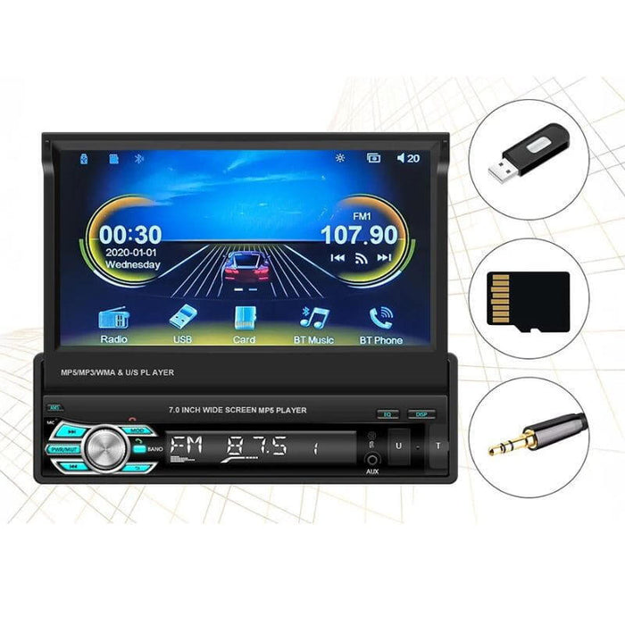 Podofo A3503 7 Pulgadas Carplay Y Android Auto - Autorradio Din 1