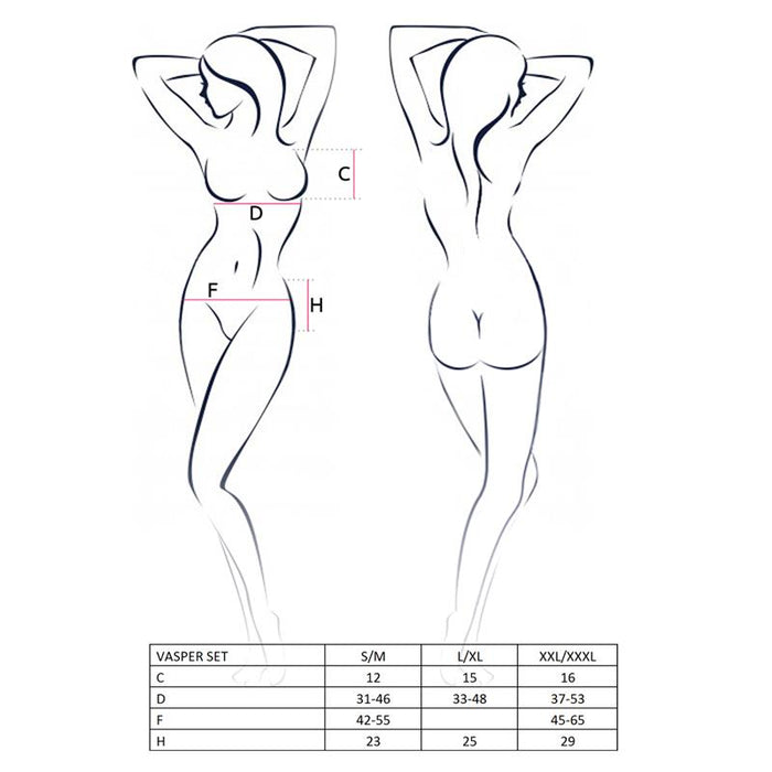 Vasper Set Negro Talla (Interno):S/M