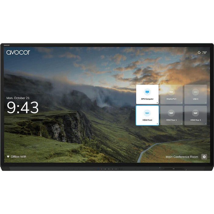 Avocor Avg-7560 Pizarra Y Accesorios Interactivos 190,5 Cm (75") 3840 X 2160 Pixeles Pantalla Táctil Usb