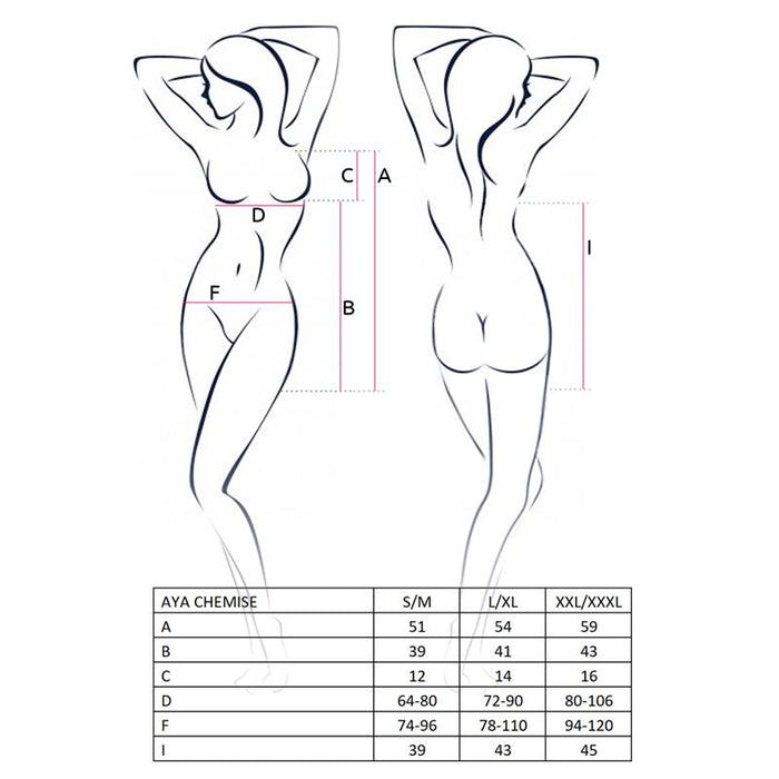 Aya Chemise Negro Talla (Interno):S/M