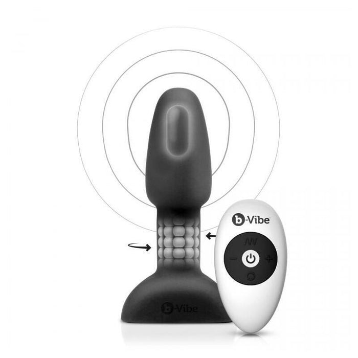 B-Vibe - Rimming Control Remoto Anal Plug Petite Negro