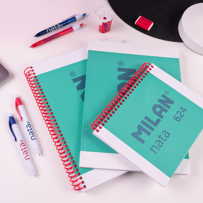 EAN 8411574109921 - Milan 57053E80GR cuaderno y block A5 80 hojas Verde, Blanco imagen 5