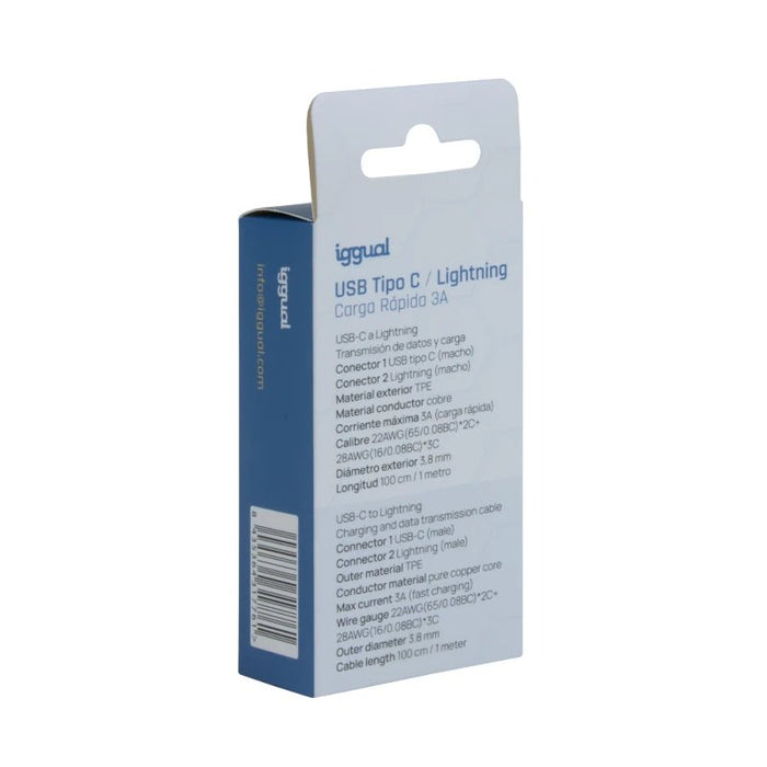 EAN 8435364317761 - iggual IGG317761 cable de conector Lightning 1 m Blanco imagen 3