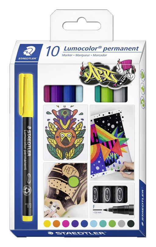EAN 4007817086100 - Staedtler Lumocolor permanent pen 318 marcador permanente Amarillo 1 pieza(s) imagen 1