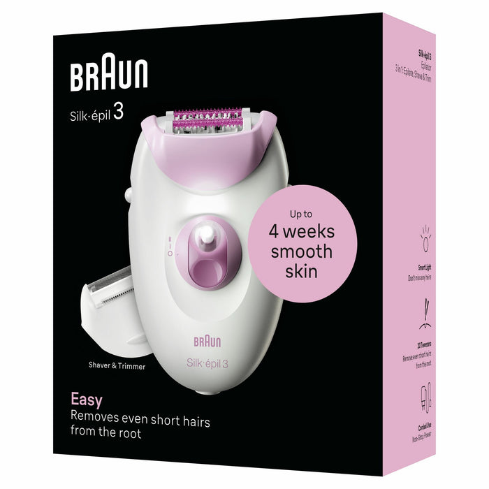 EAN 7500435224963 - Braun Silk-épil 3 3-031 20 pinzas Rosa, Blanco imagen 3